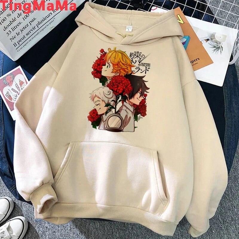 The Promise Neverland Hoodies Unisex Harajuku Y2k Aesthetic Anime Graphic Unisex Sweatshirts Anime Korea Unisex Hoodie
