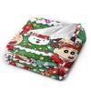 Crayon Shin-chan joyfully dress up the Christmas tree Blanket  Travel Flannel Throw Blanket For Living Room Warm Bedspread Gift