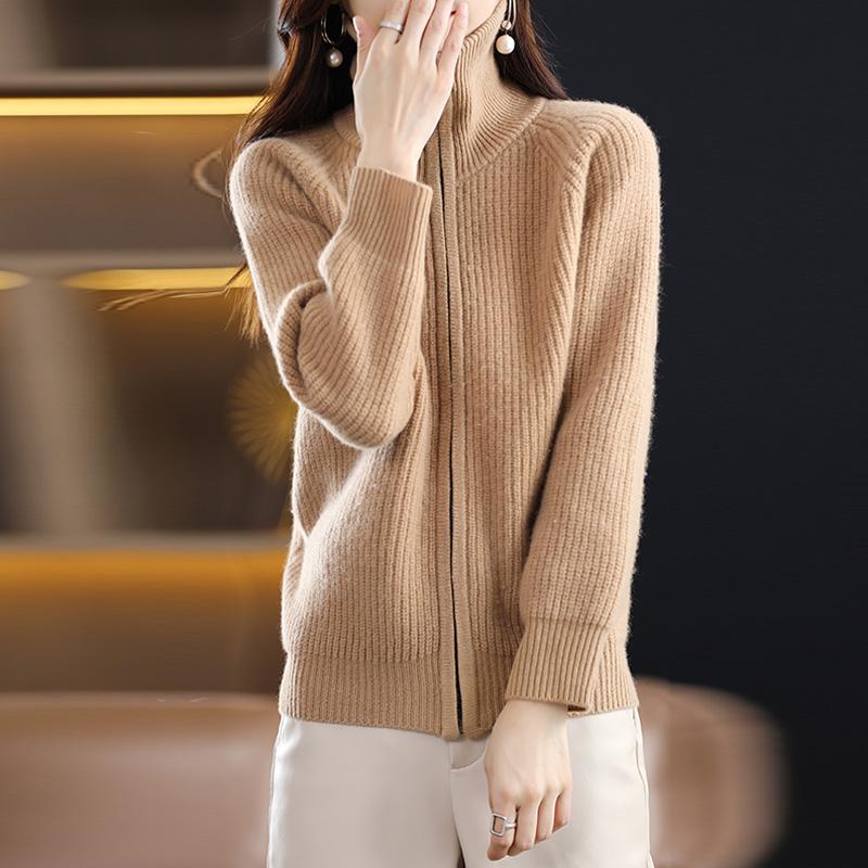 Женский кашемировый кардиган Qinghe кашемир 30% кашемир 70% шерсть осенне-зимний кашемировый утолщенный кардиган мягкий и теплый