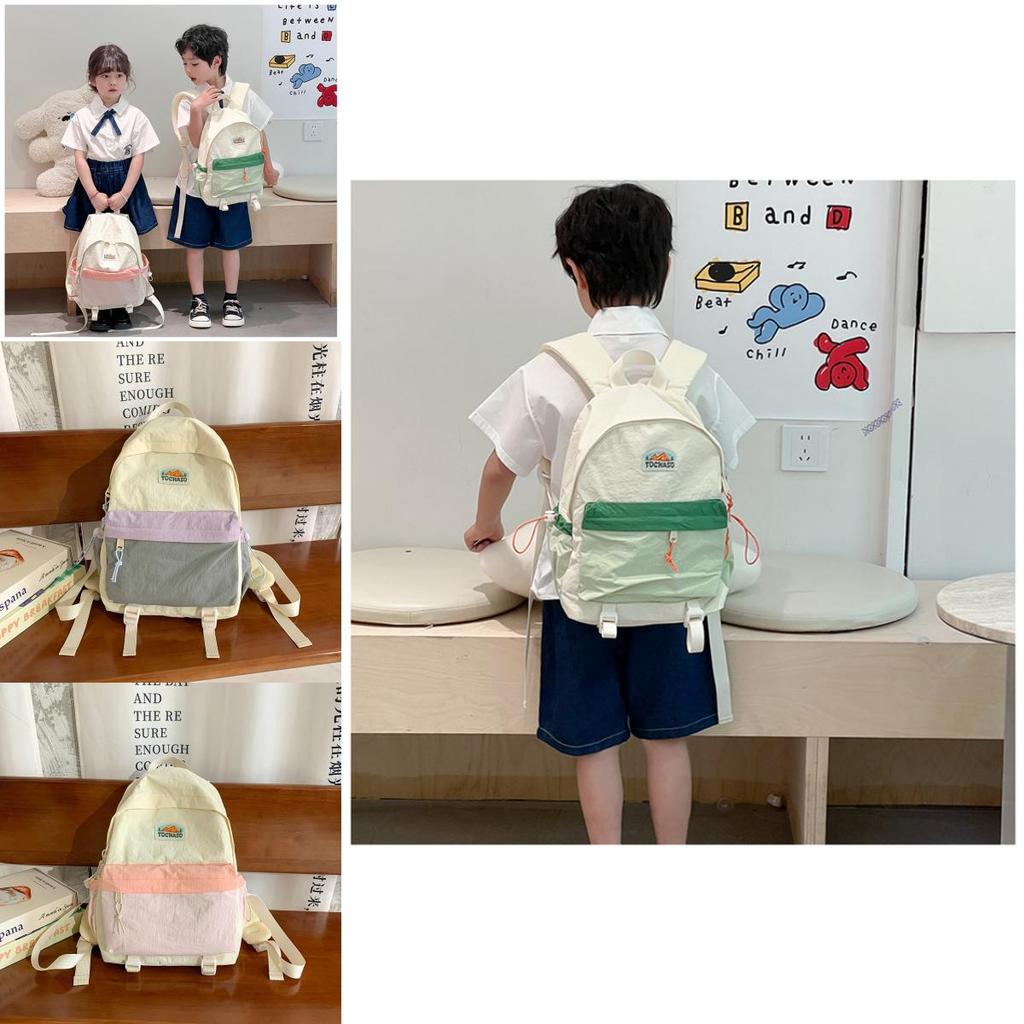 Детский нейлоновый рюкзак для малышей простого цвета для школы и игр