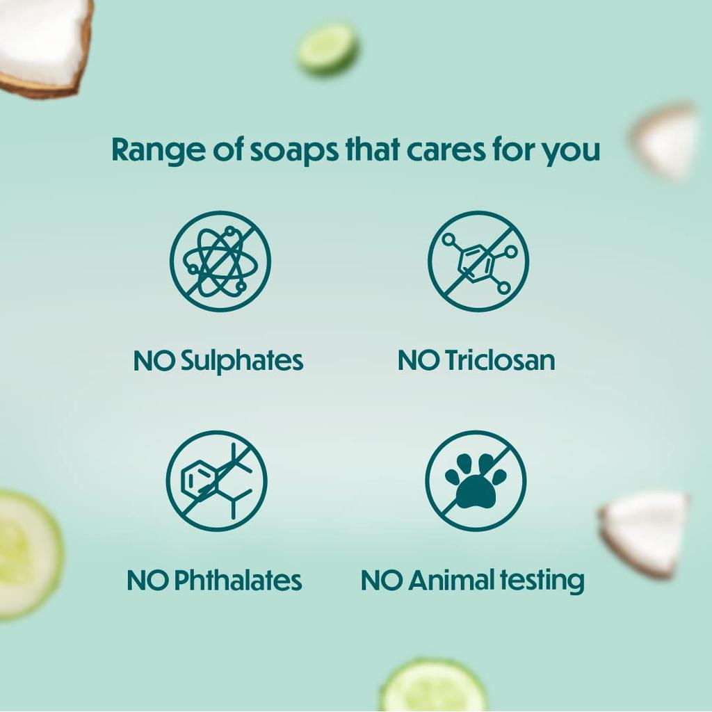 Himalaya Herbals Cucumber And Coconut Soap For Soft Smooth Skin 125g Pack Of 6 Moisturizing Body Cleanser Bar