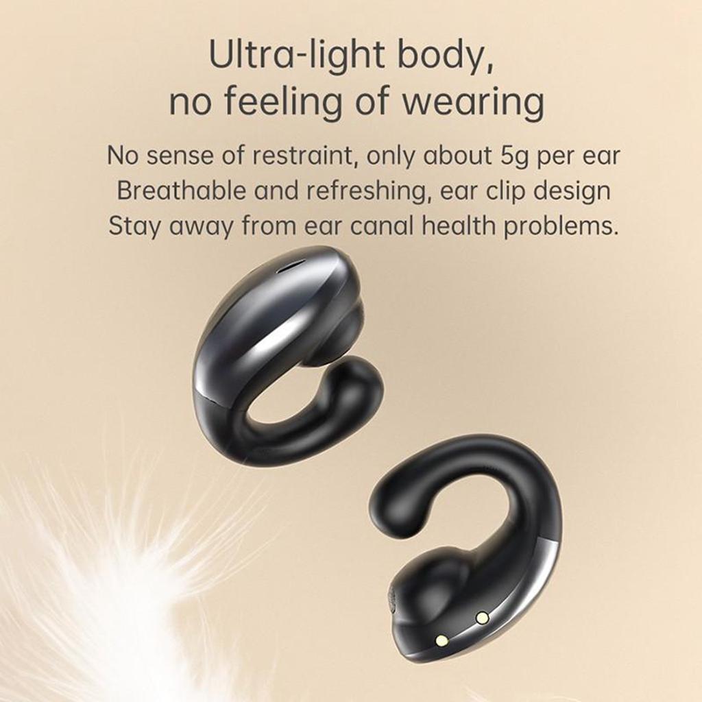 Painless Wear Digital Display Earphones Wireless Ear Clip Earpieces Noisce Cancelling Sport Stereo Wireless Earbuds Gaming Earphones