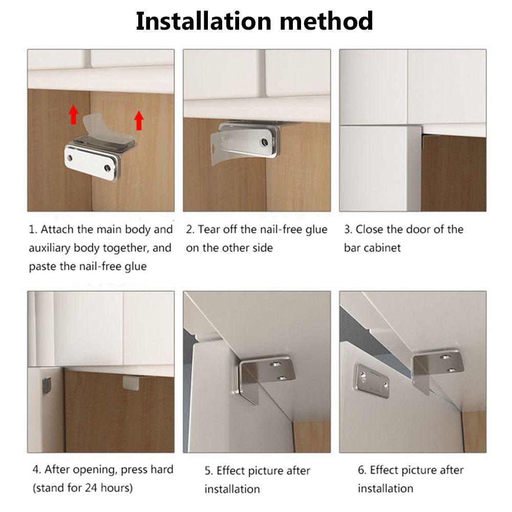 Ultra Thin Cupboard Closures Latch Door Closer Door Stopper Strong Magnetic Cabinet Catches