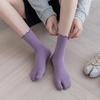 Comfortable Split Toe Socks Solid Color Tabi Sox Japanese Harajuku Two-Toed Socks Summer