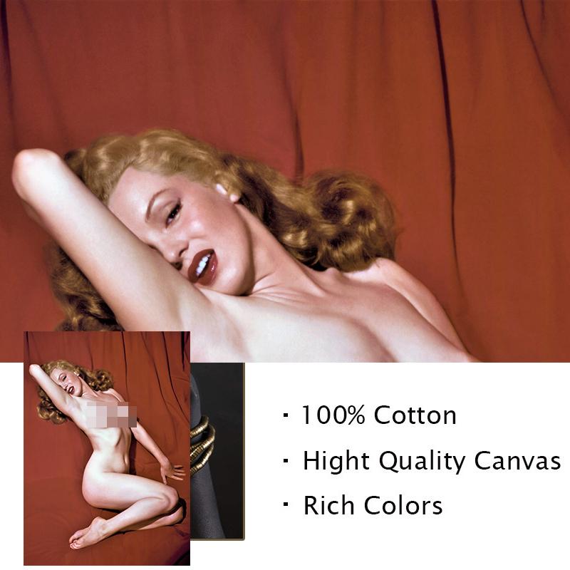 Сексуальные обнаженные художественные фотографии Мэрилин Монро, секс-богиня, винтажные постеры и принты, настенная живопись на холсте для спальни, домашний декор