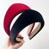 Elegant Wide Edge Hair Hoop Crown Retro Hair Accessories Gift Velvet Triangle Headband  Party