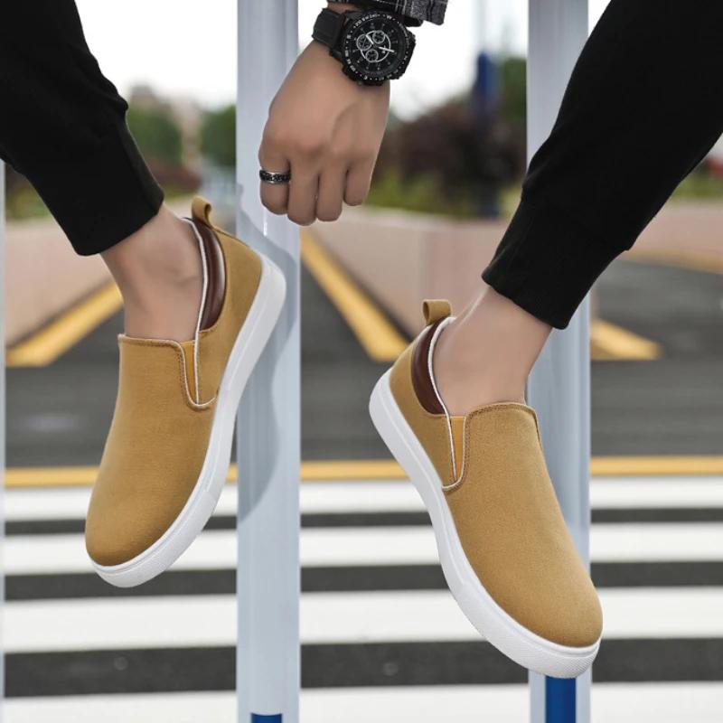 Fashion Summer Men's Canvas Shoes Lightweight Sports Shoes Man Breathable Vulcanized Sneakers Shoe for Men Working Shoes Zapatos Tenis