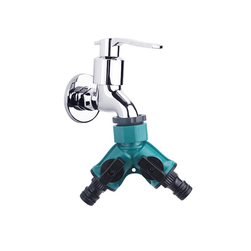 Соединитель для смесителя для стиральной машины с переключателем-дивертором - 4/6 точек, пластик, ниппель 1/2