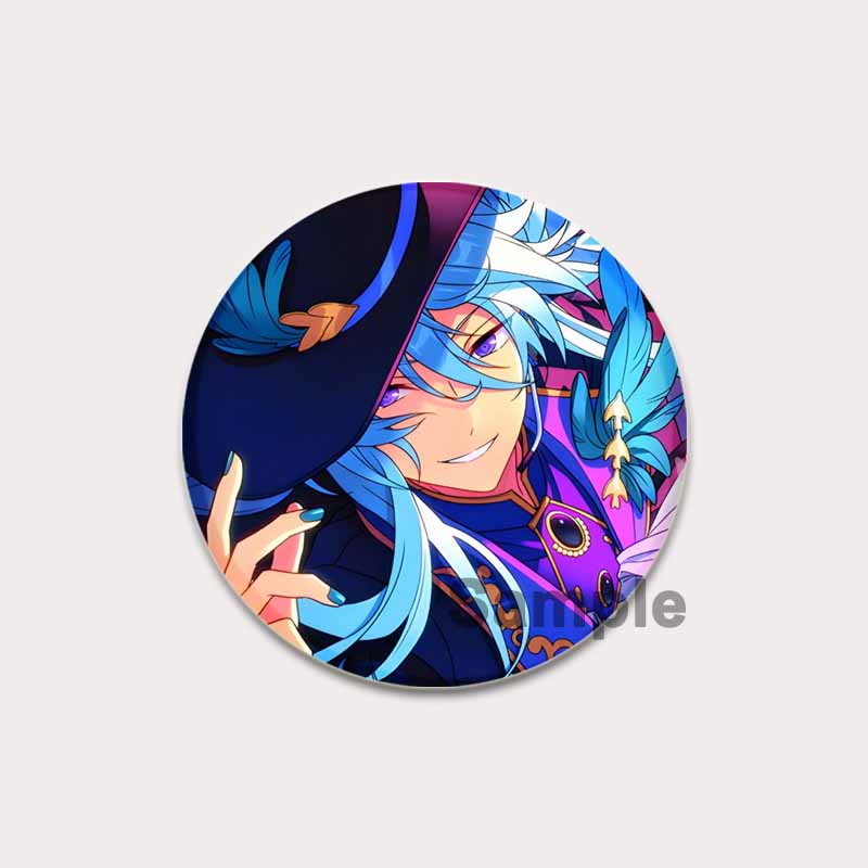 32/44/58 мм Аниме Ensemble Stars Pin Мультяшная фигурка Wataru Hibiki Брошь Креативный милый художественный значок для рюкзака Декор Фанаты Коллекция Подарки