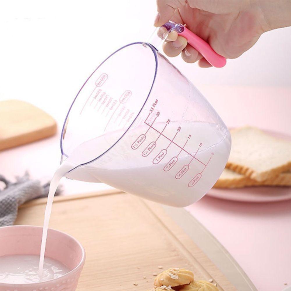 3pcs/set Clear Baking Measuring Cup with Scales Mixing Cup Practical Measure Mug Batter