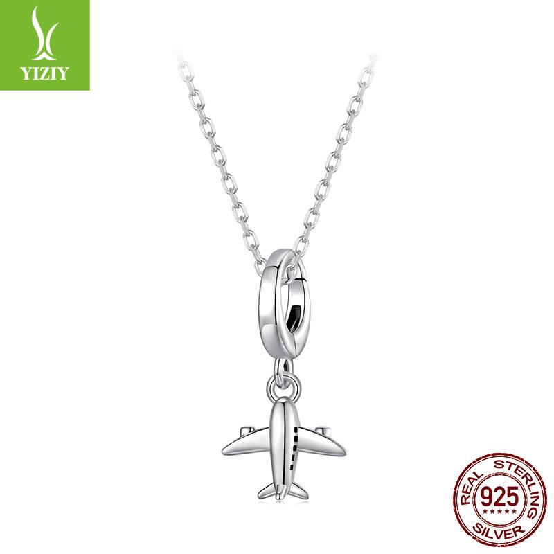 Opening And Closing Aircraft Pendant S925 Silver Beads, Cross-Border Diy Bracelet Bead Accessories