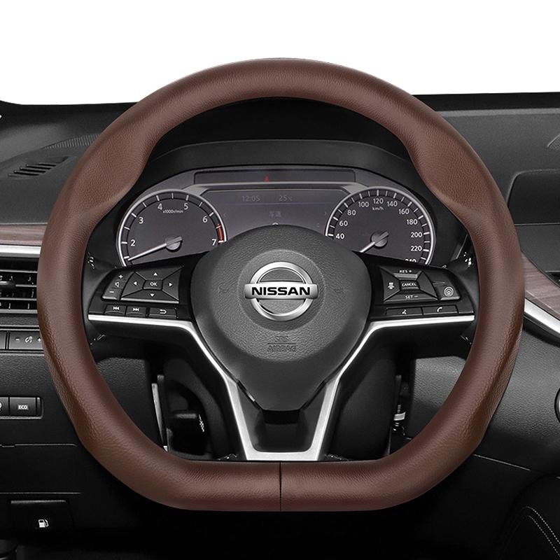 BGU1 For Nissan D-Shaped Steering Wheel Cover Ultra-Thin Micro Fiber Leather Sylphy Sentra Altima Teana Qashqai Xtrail Kicks Rogue