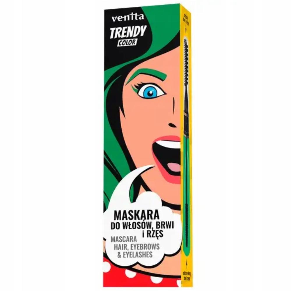 Venita Trendy Mascara 3In1 Hair, Eyebrows, Eyelashes 37 Emerald Green