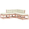 VidaXL Salon de Jardin avec Coussins 5 pcs, Canapés de Patio, Ensemble de Meubles, Mobilier de Terrasse Extérieur, Bois 3216968