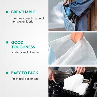 100 шт. в упаковке одноразовые бахилы нескользящие большие бахилы для ног для подрядчиков в помещении ковровые покрытия для обуви защитные