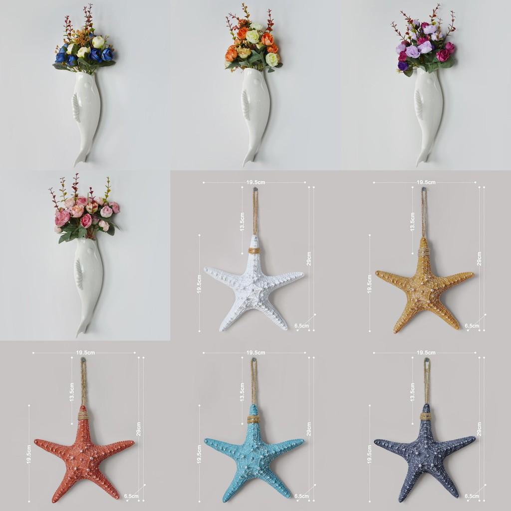 Trendy Ceramic Starfish Wall Ornament For Stylish Home Interior Design