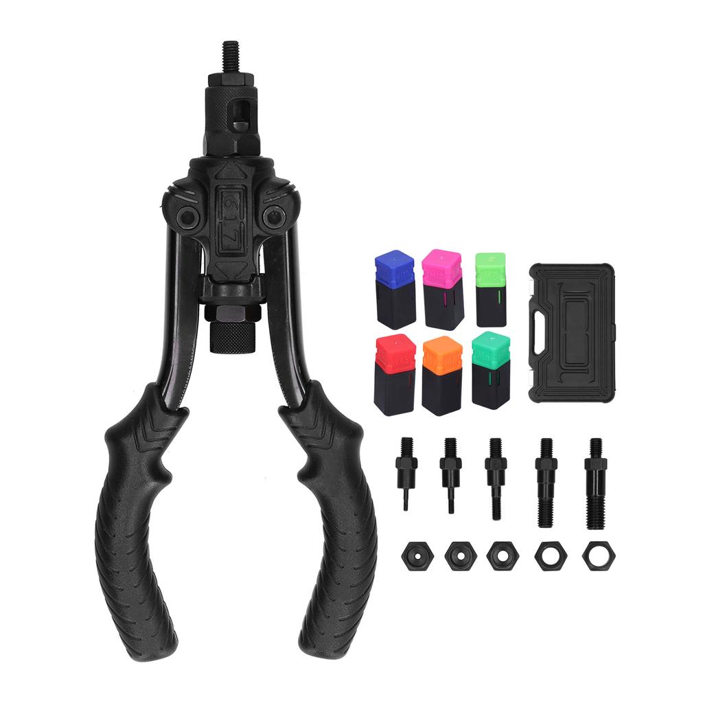 Ручной пистолет для заклепок и гаек, ручной набор инструментов, набор клепальных инструментов с оправкой M3 M4 M6 M8 M10 M12