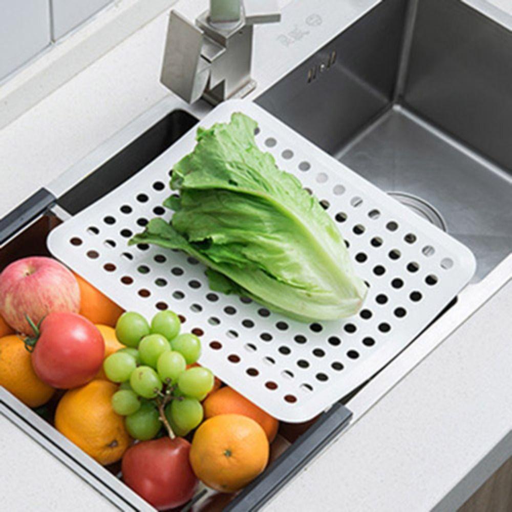 Anti-blocking Sink Drain Mat Hollow Dish Drying Mat Multifunctional Sink Protectors  Tableware