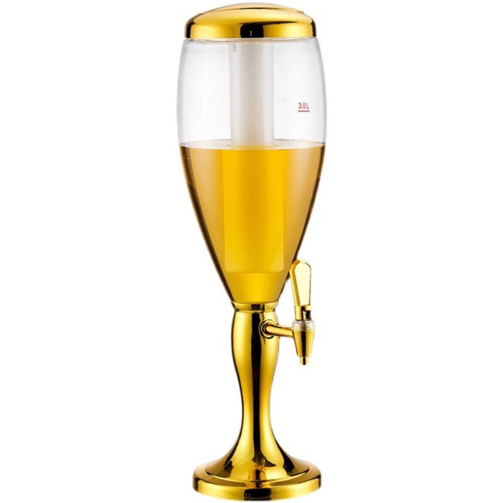 with Icicles Beer Dispenser Dual-Head Faucet Beverage Machine Creative Drink Holder Hotel Use