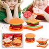 Wiwilys Kids Play Food Toys Ролевые игры Деревянный набор игрушек для фаст-фуда с гамбургерами Роскошный обеденный набор для образовательного дошкольного обучения