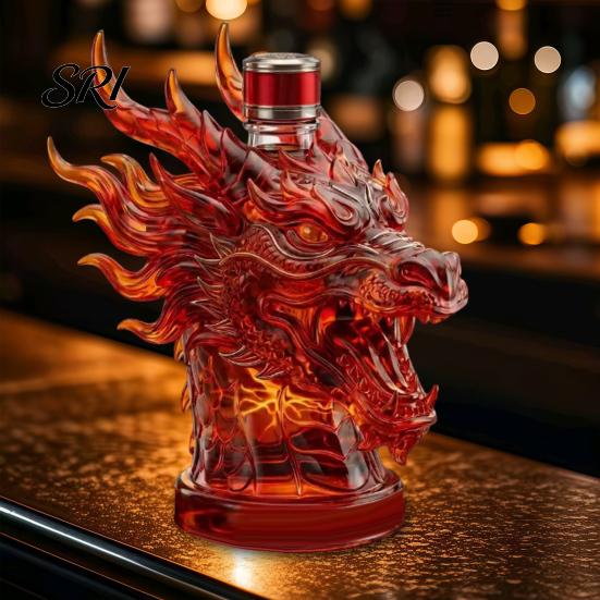 Unique Wine Bottle Gift 3D Animal Whiskey Decanter, 350ml Decorative Bottle, Glass Bird Liquor Design Artistic Decanter for Spirits Home Bar