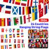 2026 Флаги стран Европы Флаг страны евро Кубок по футболу 7-метровая гирлянда из флажков Национальные флажки-баннер Футбольное мероприятие для украшения вечеринки