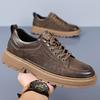 Leather Shoes Men's 2024 Autumn New Sports and Leisure Board Shoes Men's Trend British Tooling Shoes Men's Trend