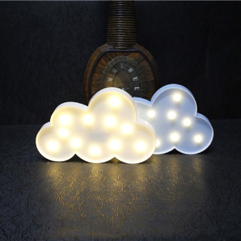 1 шт., красивое белое/синее облако, светодиодная ночная теплая лампа, шатер, хорошие подарки для украшения детской комнаты