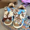 Кроссовки женские с круглым носком в стиле бабочка-узел, толстая подошва, массивный каблук, разноцветные, для скейтбординга на открытом воздухе, спортивная обувь Runaway