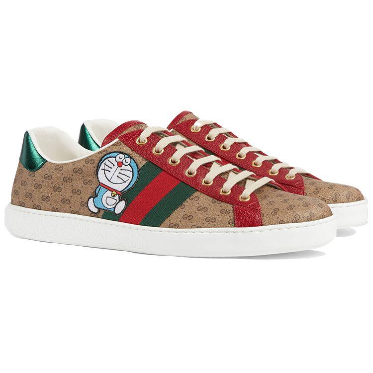 Gucci Дораэмон X GUCCI Ace 'Бежевый Монограмма' 655021 2SZ10 9765