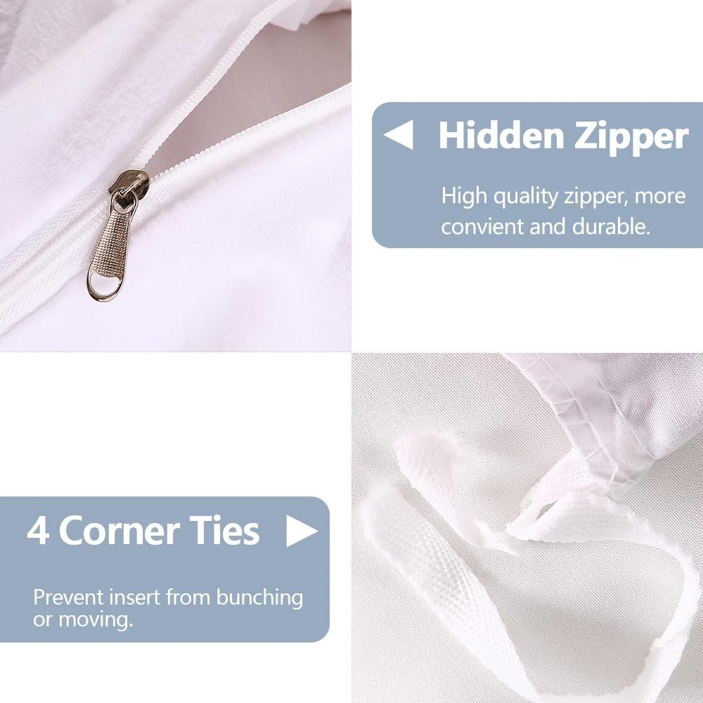 3 шт. Белый Забавный Мультяшный Мопсы Щенки Гостевая Комната Гостевая Комната Пододеяльник Комплект (1шт* пододеяльник + 2шт наволочка, без наволочки)