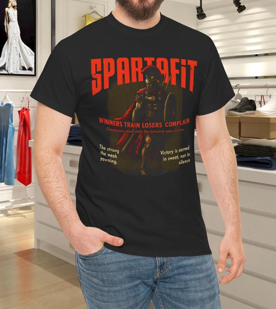 SPARTAFIT Футболка для зала Мотивация Спартанский Воин