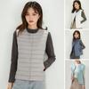 Осень-зима Женская куртка без рукавов с подкладкой, однобортное пальто с круглым вырезом, сохраняющее тепло, внутренняя одежда, верхняя одежда для работы на открытом воздухе, жилет