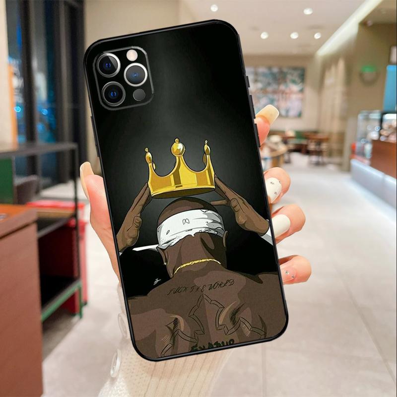 Чехол для телефона рэпера Т-Тупака Шакура для iPhone 17 16 15 14 13 12 11 Pro Max mini 16 Plus 16e 17 Air Защитная крышка