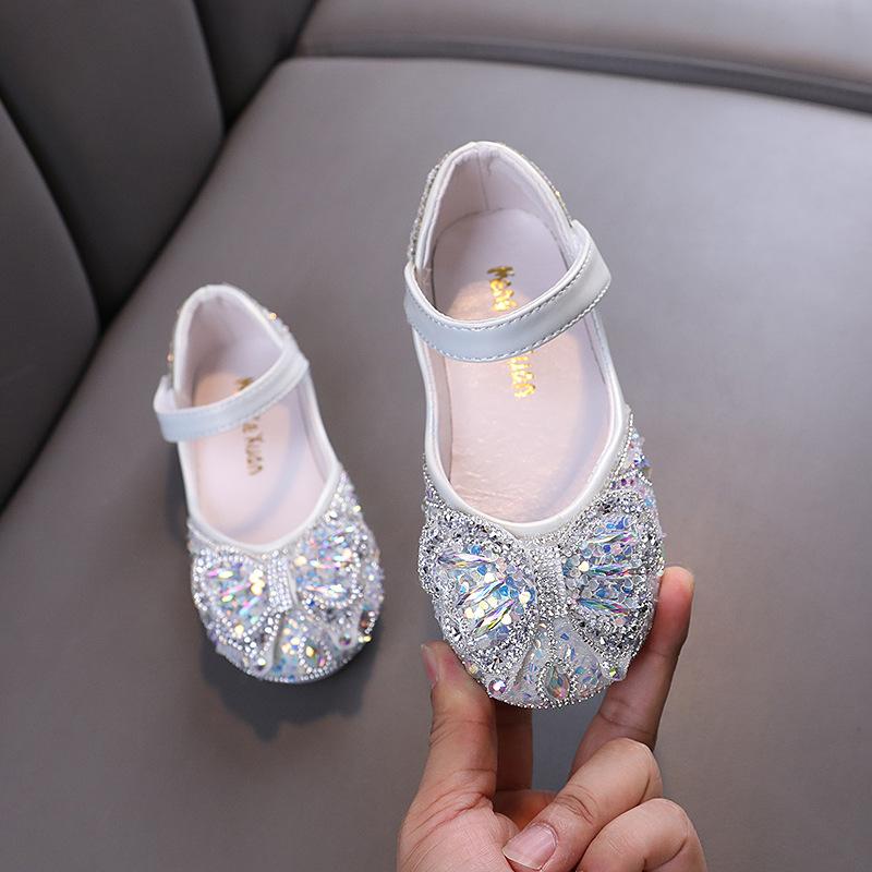 Новые кожаные туфли для маленьких девочек, весна-осень, роскошные детские туфли для вечеринок, универсальные детские туфли принцессы для свадебной вечеринки