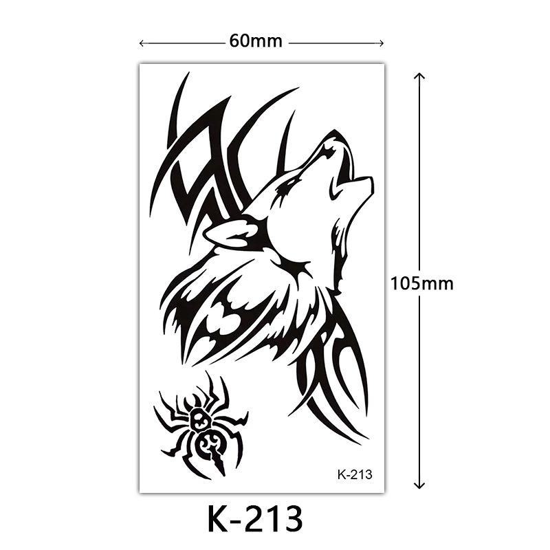 English Letter & Flower Butterfly Tattoo Stickers - Waterproof & Sketch Line Design