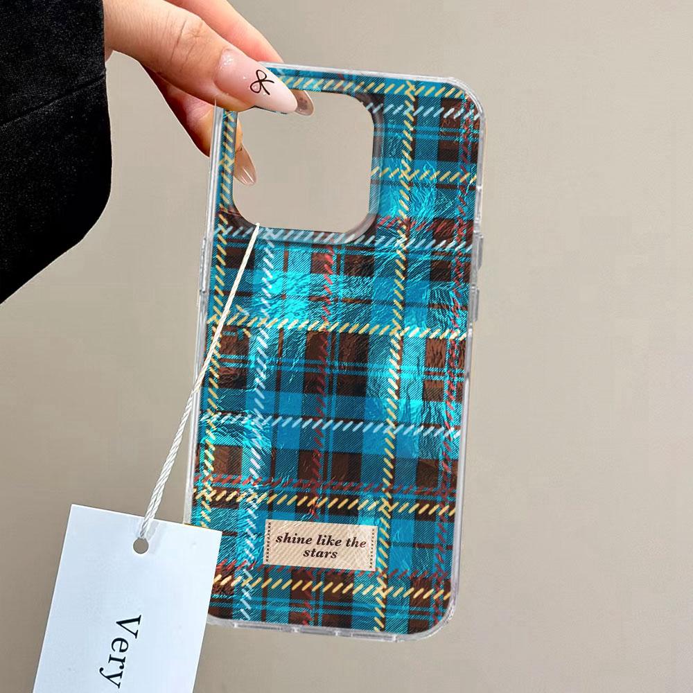 Чехол для телефона зимнего коричневого цвета с сетчатым рисунком для iPhone 17 Air 16 15 14 13 11 12 Pro Max 7 8 Plus X XS XR SE 2022 2020 16e.