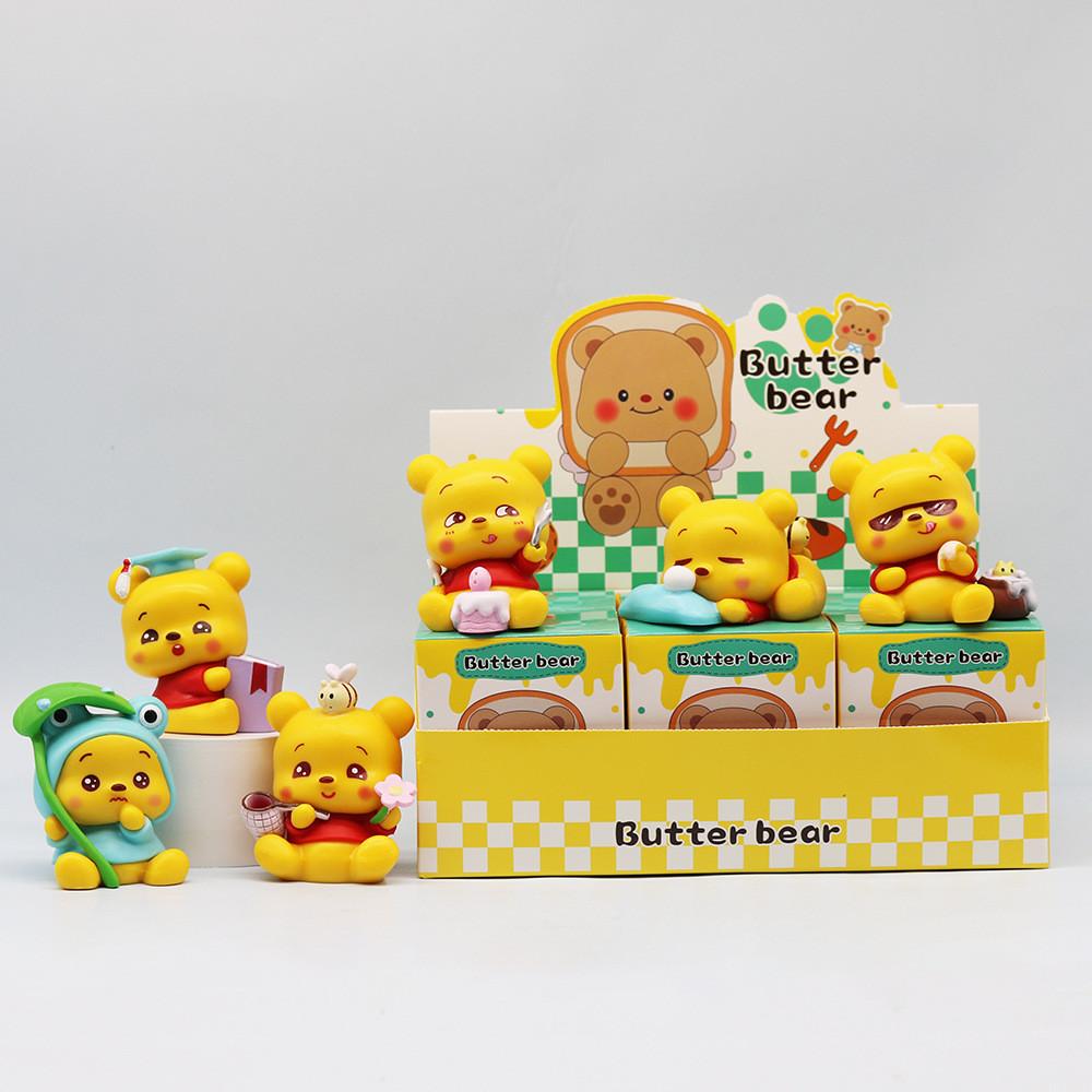 Charming Pooh Bear Pvc Figurine Set Perfect Birthday Gift For Kids And Collectors