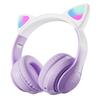 Наушники YaPanda, милые кошачьи ушки, bluetooth-наушники, супер долгое ожидание, светодиодная подсветка, беспроводные, легкие, дышащие, мягкие, складные, размер регулируется