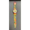Б/у часы Swatch с цветочным узором, аналоговые, в рабочем состоянии
