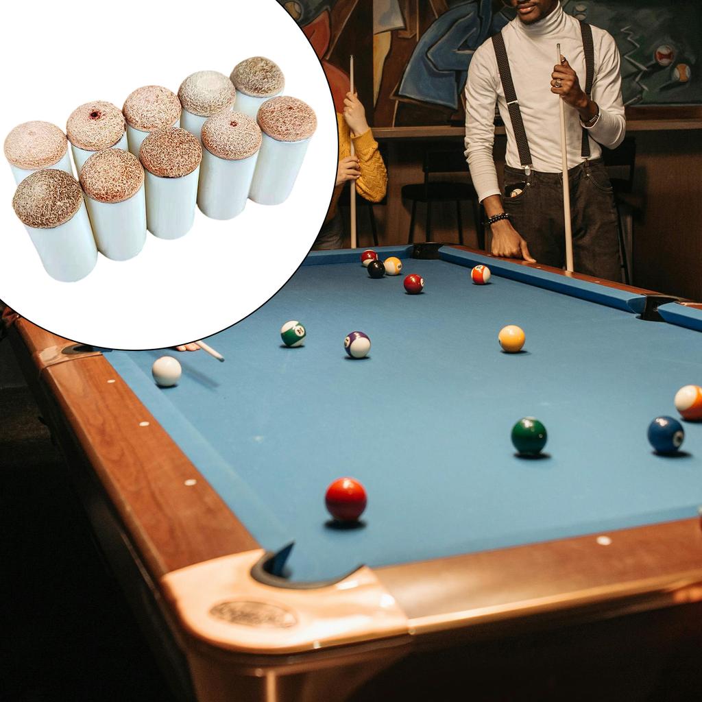 10Pcs Slip-on Billiards Cue Tips Protector Pool Cue Stick Replacement Cover Billiard Snooker Accessories Enduring