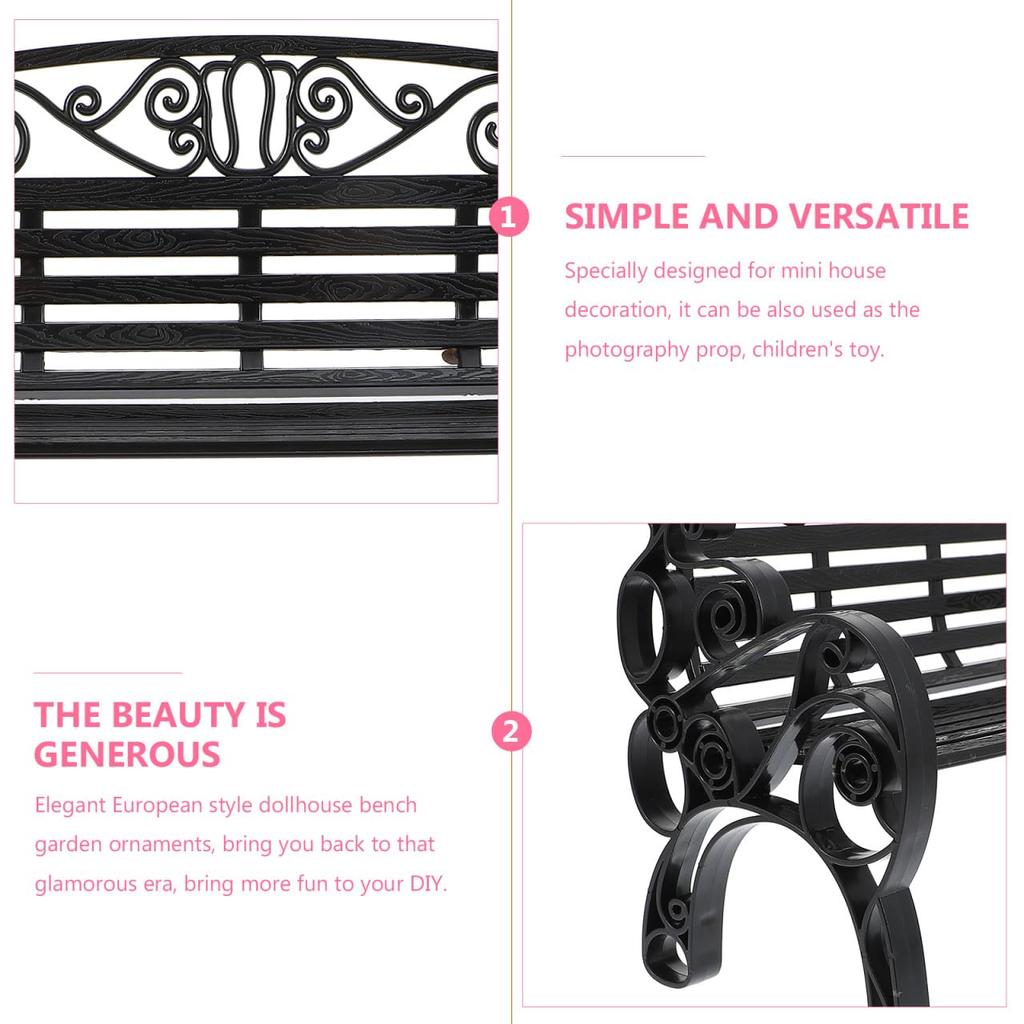 Ipetboom Миниатюрный Сделано из Модело с Прочный Идеально подходит для Феи и DIY Набор из 2 Скамеек, Отделка, Кукольные домики, Сады, Проекты,