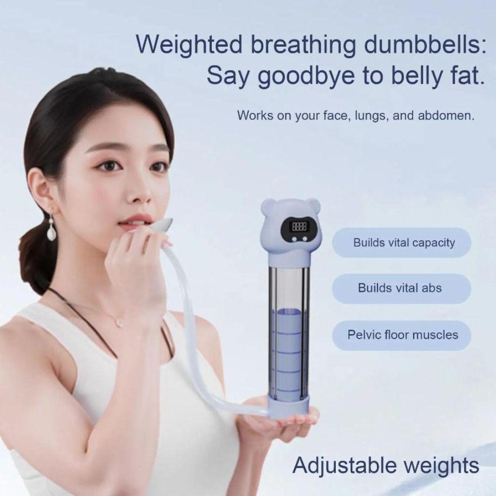 Adjustable Resistance Breathing Dumbbell Trainer Abdominal Muscle Trainer Men/ Women