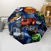 Personalized Name M-Monster Machines Print Umbrella - Automatic Open/Close, Eight-Rib Durable Frame, Automatic Folding Umbrella