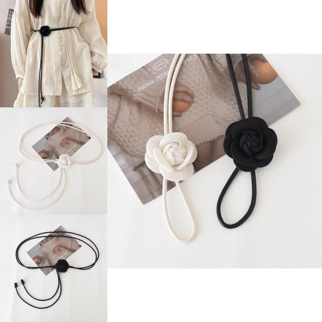 Элегантный женский ремень из искусственной кожи с цветочным дизайном и мягкими завязками для платьев