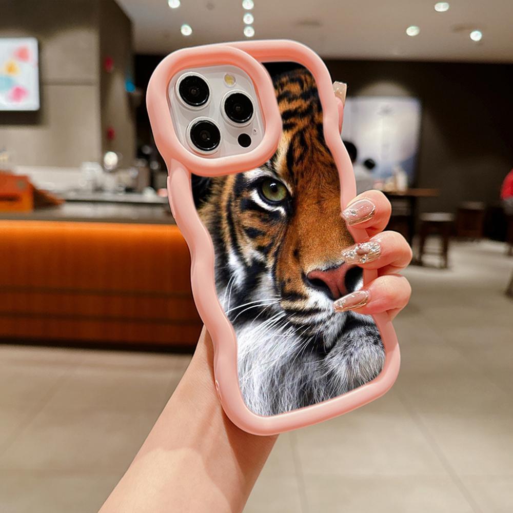 Ae99 Tigers Lion Love Design Art Protective Phone Cases for Samsung S24 Plus S23 Ultra A14 A55 A06 Honor X9b Motorola OnePlus Big Wave TPU Back Cover