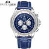 Paulareis Fully Automatic Mechanical Multifunctional Luminous Men's Watch Copper Belt Leather Automatic Watch
