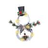 Christmas Wreath with Lights Pine Cones Wall Decor Home Window Artificial Snowman Shape