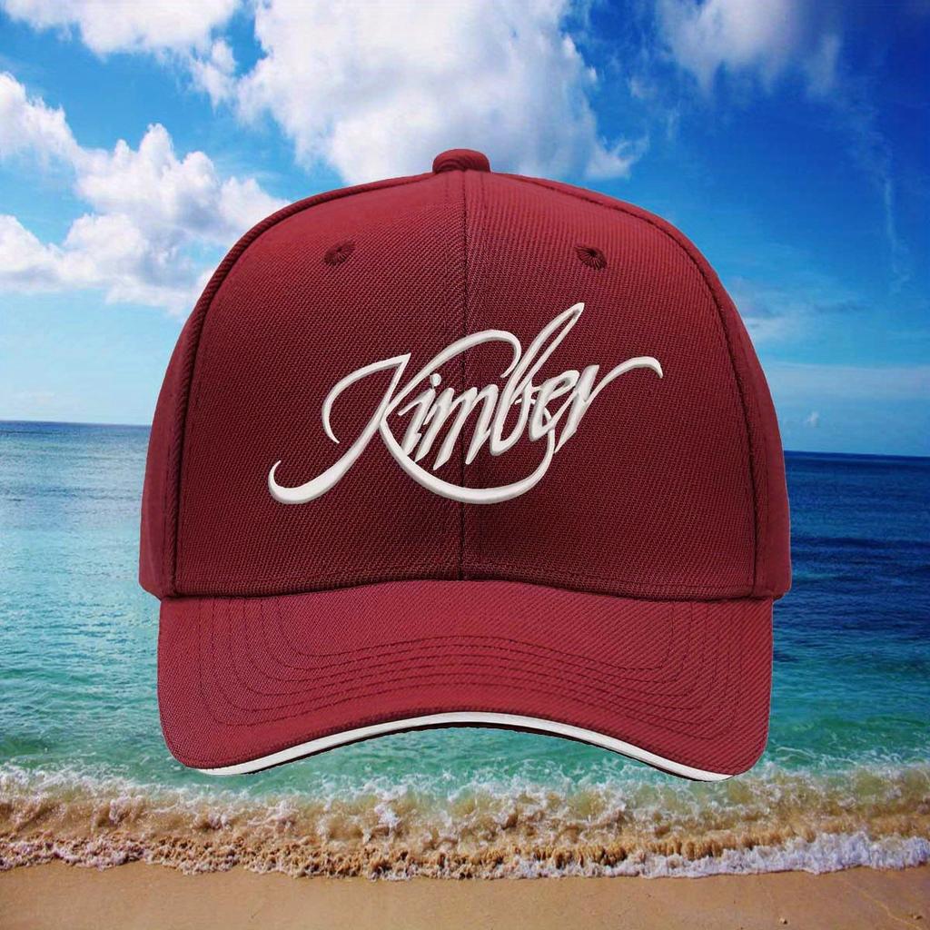 Kimber America Firearms Logo Maroon Baseball Cap Lightweight All Season Hat for Shooting Sports Hunting Casual Dress