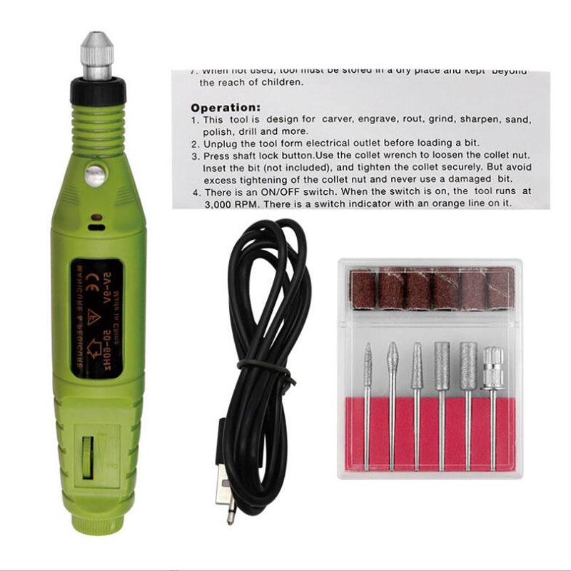 Portable Electric Manicure Art Pen Electric Nail Grinder Nail Efile Nail Drill Pen Manicure Machine Kit Salon Home Use